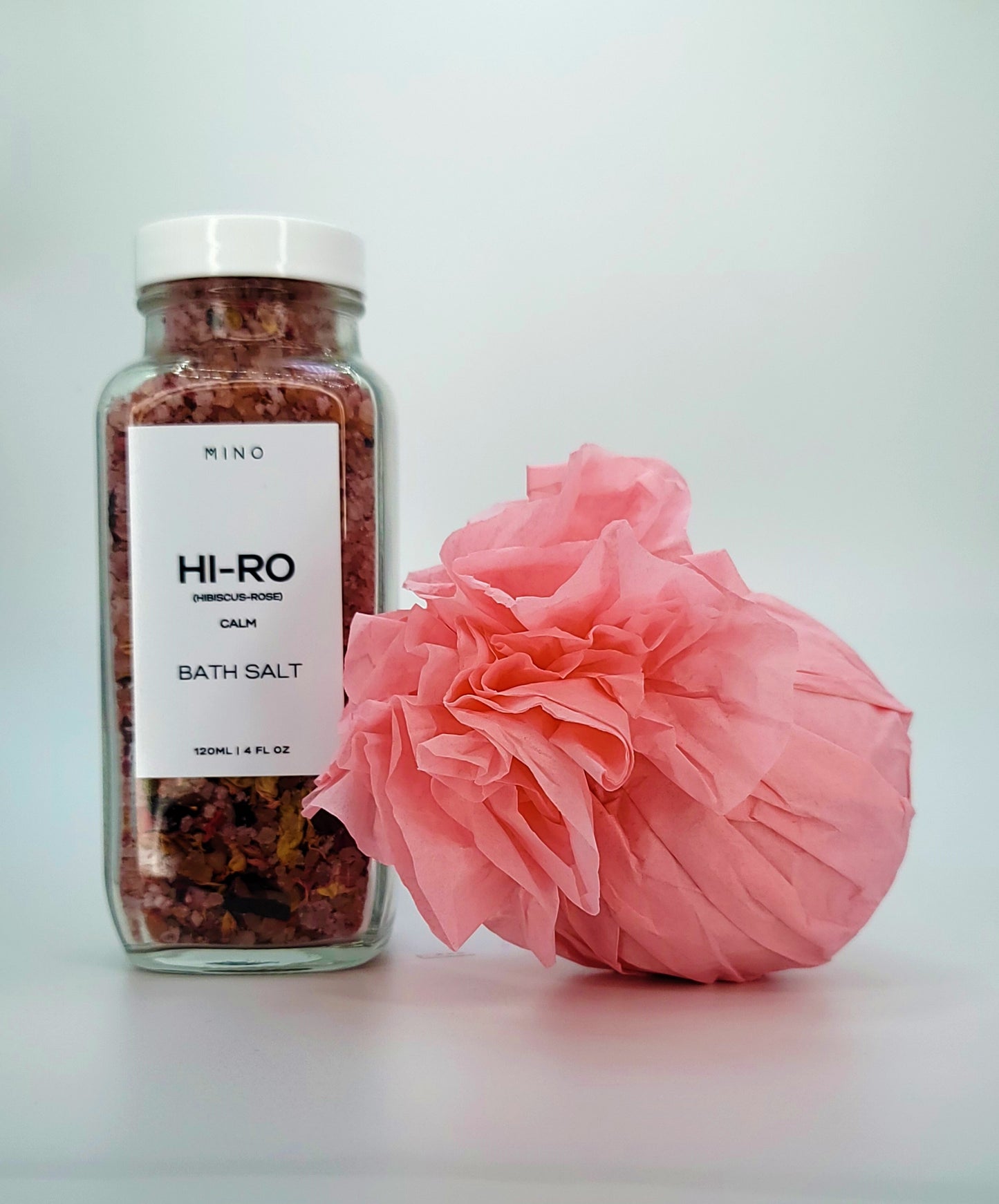 rose bath salt, hibiscus bath salt, bath bomb